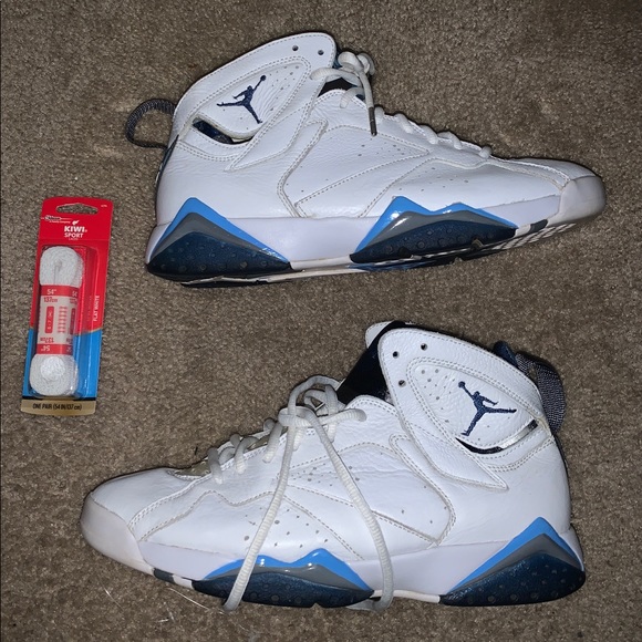 Jordan Retro 7 French Blue Sz 8.5 + FREE LACES - Picture 1 of 4